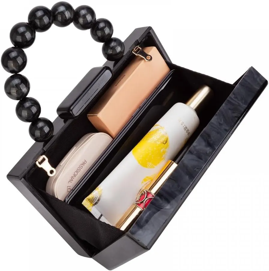 Gets Acrylic Clutch Purses for Women with Marbling Purses and Handbags Elegant Banquet Evening Crossbody Bag