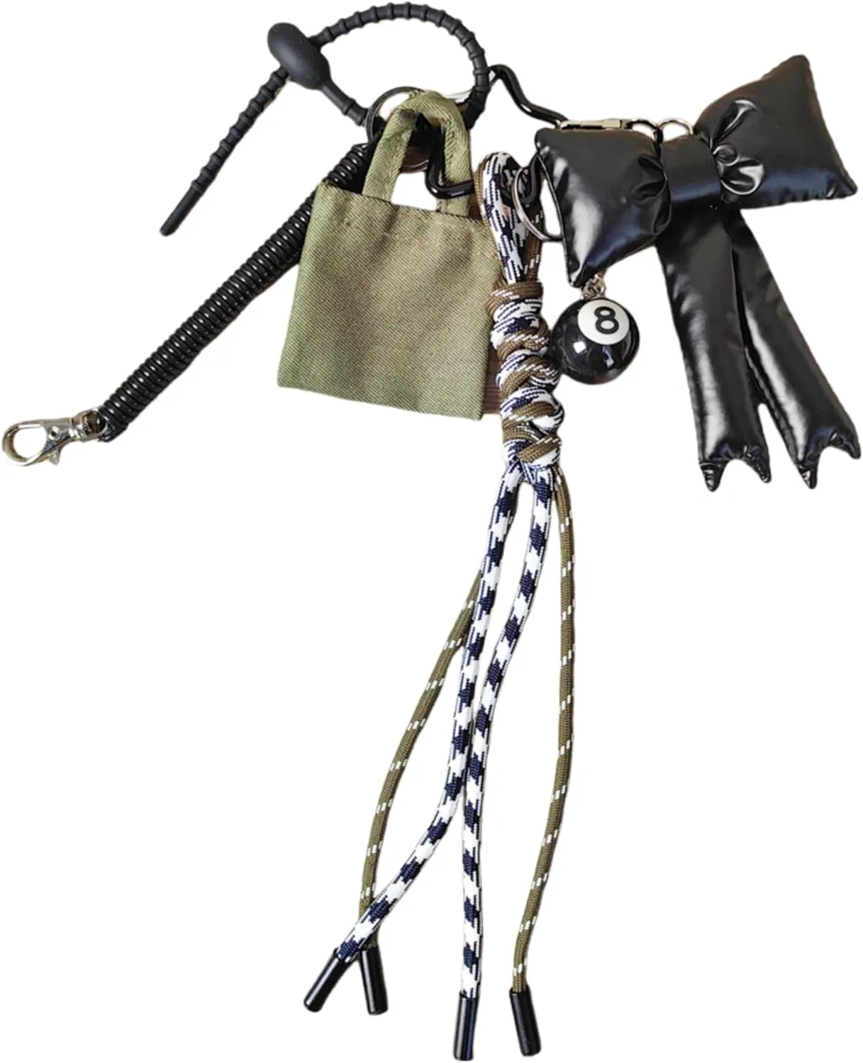 GGOOB Designer Rope Bag Charms for Handbag Purse Cute Keychain Y2k Hanging Ornament Aesthetic Preppy Stuff