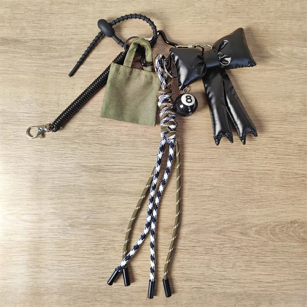 GGOOB Designer Rope Bag Charms for Handbag Purse Cute Keychain Y2k Hanging Ornament Aesthetic Preppy Stuff