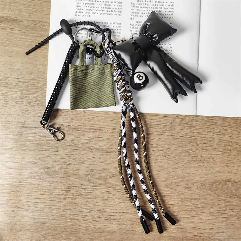 GGOOB Designer Rope Bag Charms for Handbag Purse Cute Keychain Y2k Hanging Ornament Aesthetic Preppy Stuff