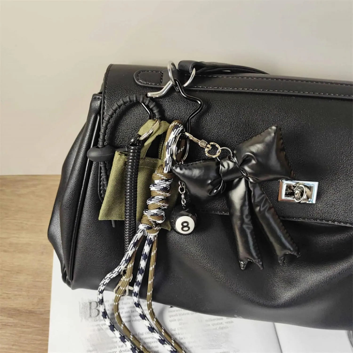 GGOOB Designer Rope Bag Charms for Handbag Purse Cute Keychain Y2k Hanging Ornament Aesthetic Preppy Stuff