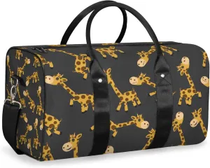 Giraffe Travel Duffle Bag, Weekender Bags for Women Men, Carry on Overnight Bag Waterproof Gym Bags, Hospital Bag for Labor and Delivery