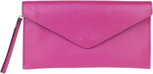Girly HandBags Womens Italian Genuine Leather Envelope Clutch Bag