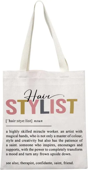 GJTIM Hairstylist Gift Hairstylist Definition Tote Bag Cosmetology Graduate Gift Hairstylist Supplies Bag For Hair Stylist (Hairstylist Tote)