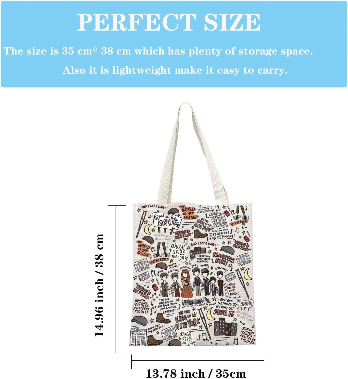 GJTIM Musical Inspired Gift Musical Theatre Gift Musical Tote Bag for Theatre Lover