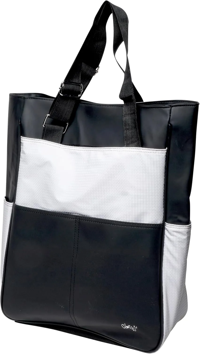 Glove It Tennis Tote Bag, Tennis Bag for Women, Ladies Sports Shoulder Bag, Large Tote with 6 Pockets, fits 2 Rackets.