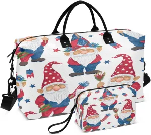 Gnone Dwarf Travel Duffel Bags with Toiletry Bag and Adjustable Strap for Travel Gym Yoga