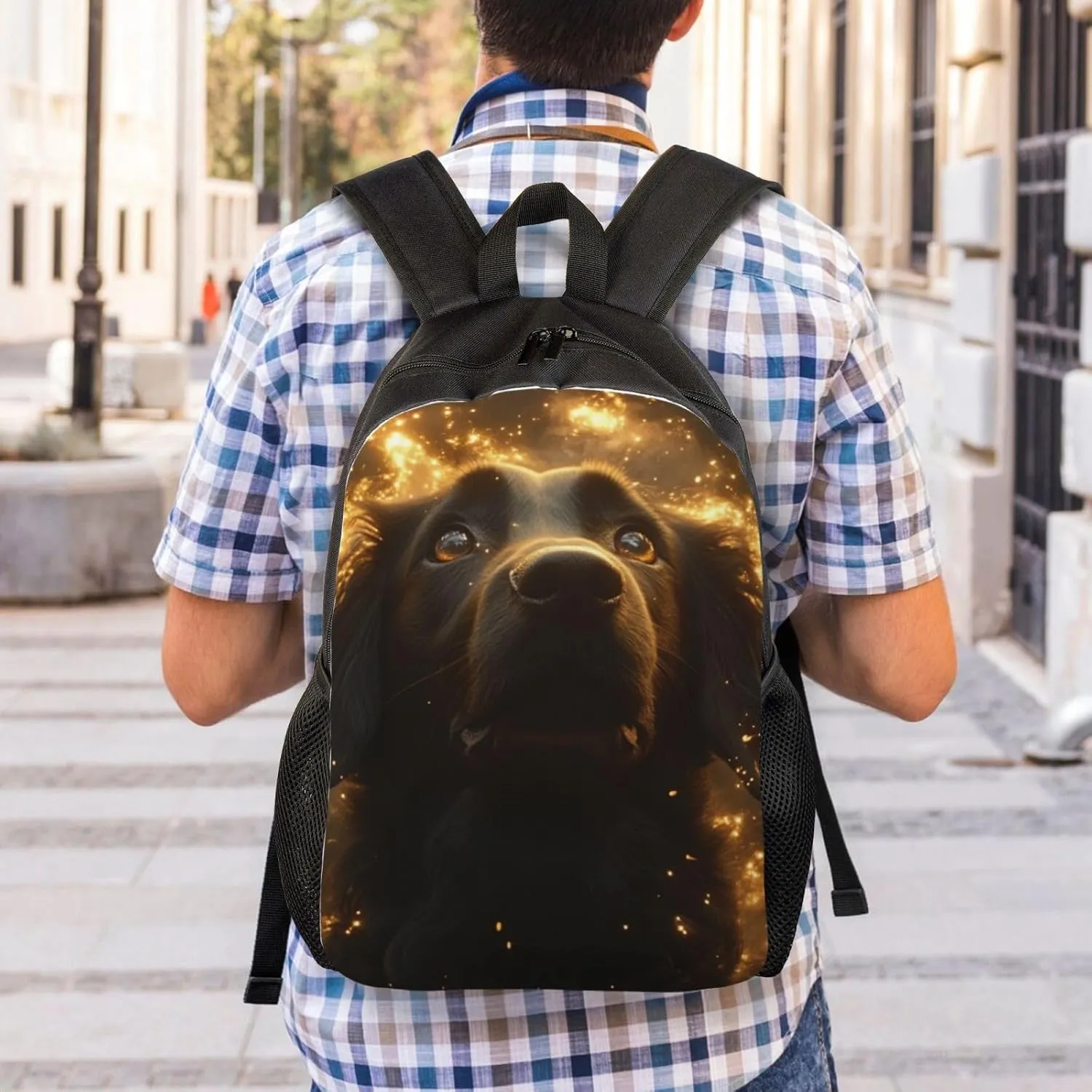 Golden Dog Backpack Waterproof Anti Theft Durable Light Laptop Bag Backpacks For Women Men Travel Gym Backpack