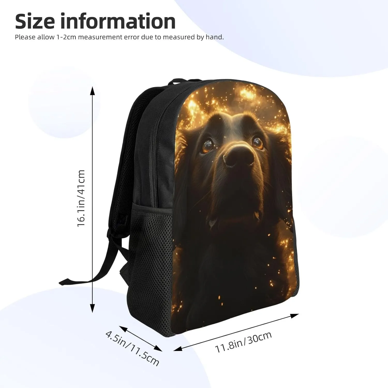 Golden Dog Backpack Waterproof Anti Theft Durable Light Laptop Bag Backpacks For Women Men Travel Gym Backpack