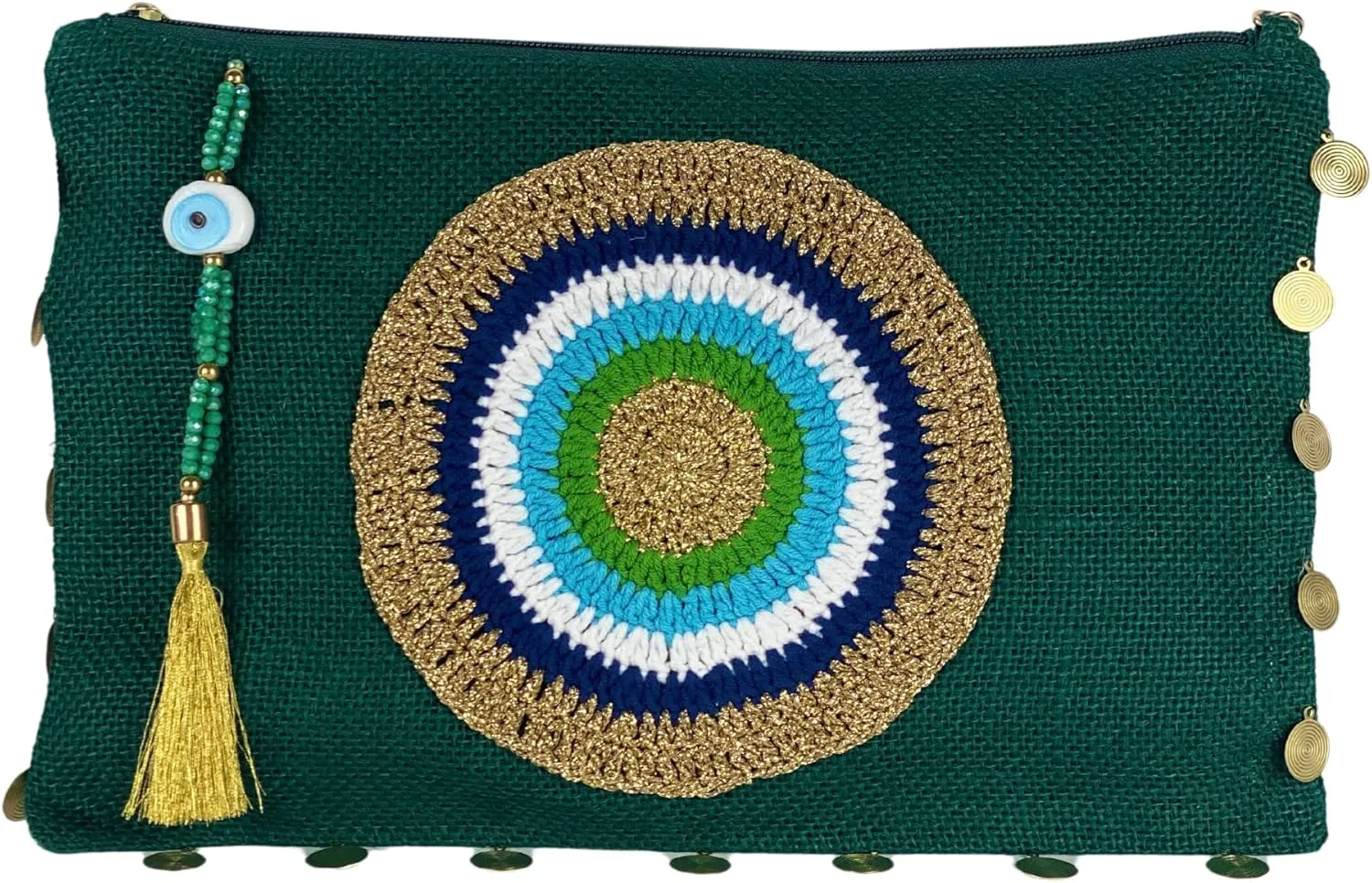 Green Clutch Purses for Women Crossbody Bags Chain Strap Crochet Bags and Totes