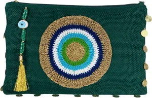 Green Clutch Purses for Women Crossbody Bags Chain Strap Crochet Bags and Totes