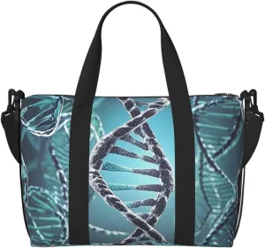 Gym Bag DNA Genetic Helix5 Duffel Bag for Men Women Travel Overnight Bag with Shoe Compartment Workout Bags