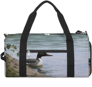 Gym Bag, Loon Nature Birds Printed Gym Bag,zippered Gym Bag,travel Gym Bag,gym Bag with Compartments