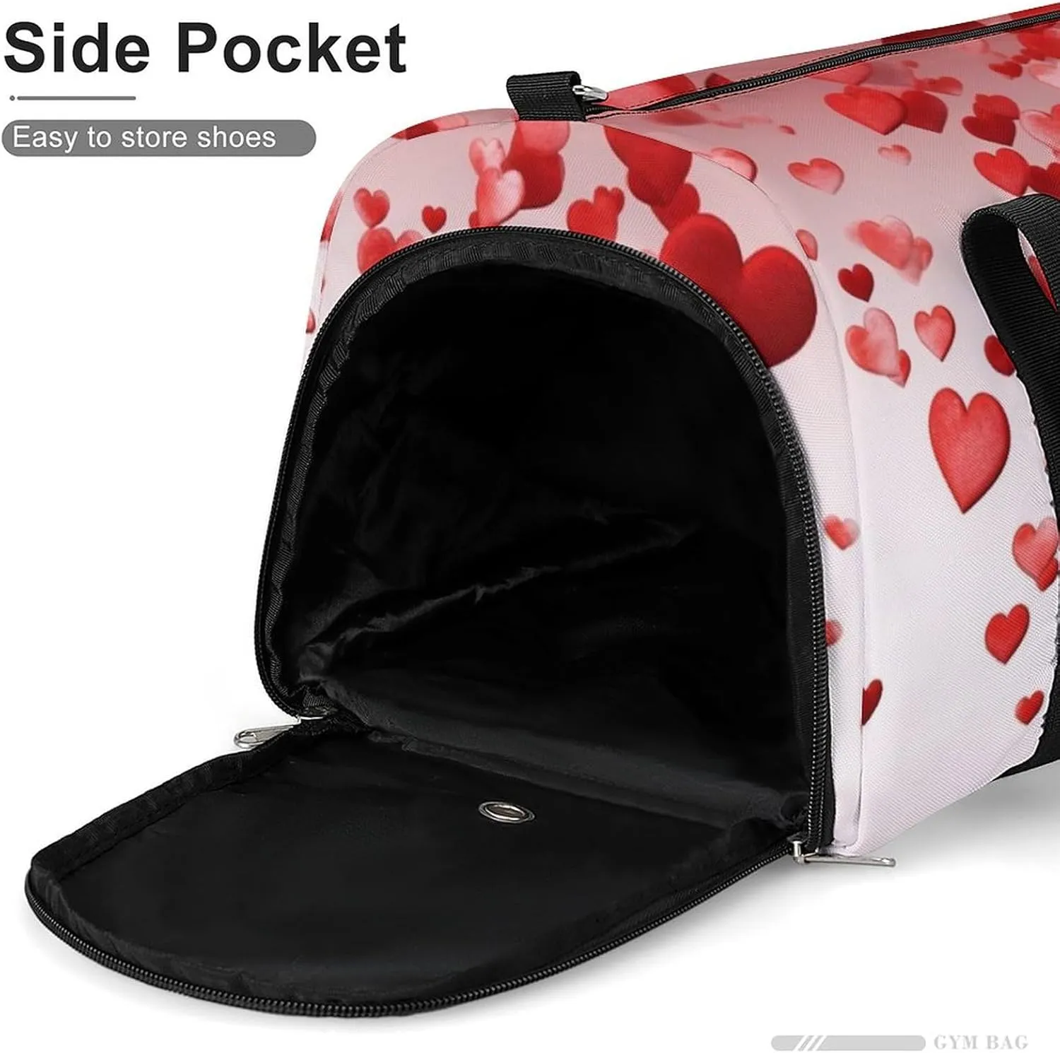 Gym Bags for Men Women Falling Red Petals Duffle Bag Travel Overnight Bag with Shoe Compartment Tote Bags