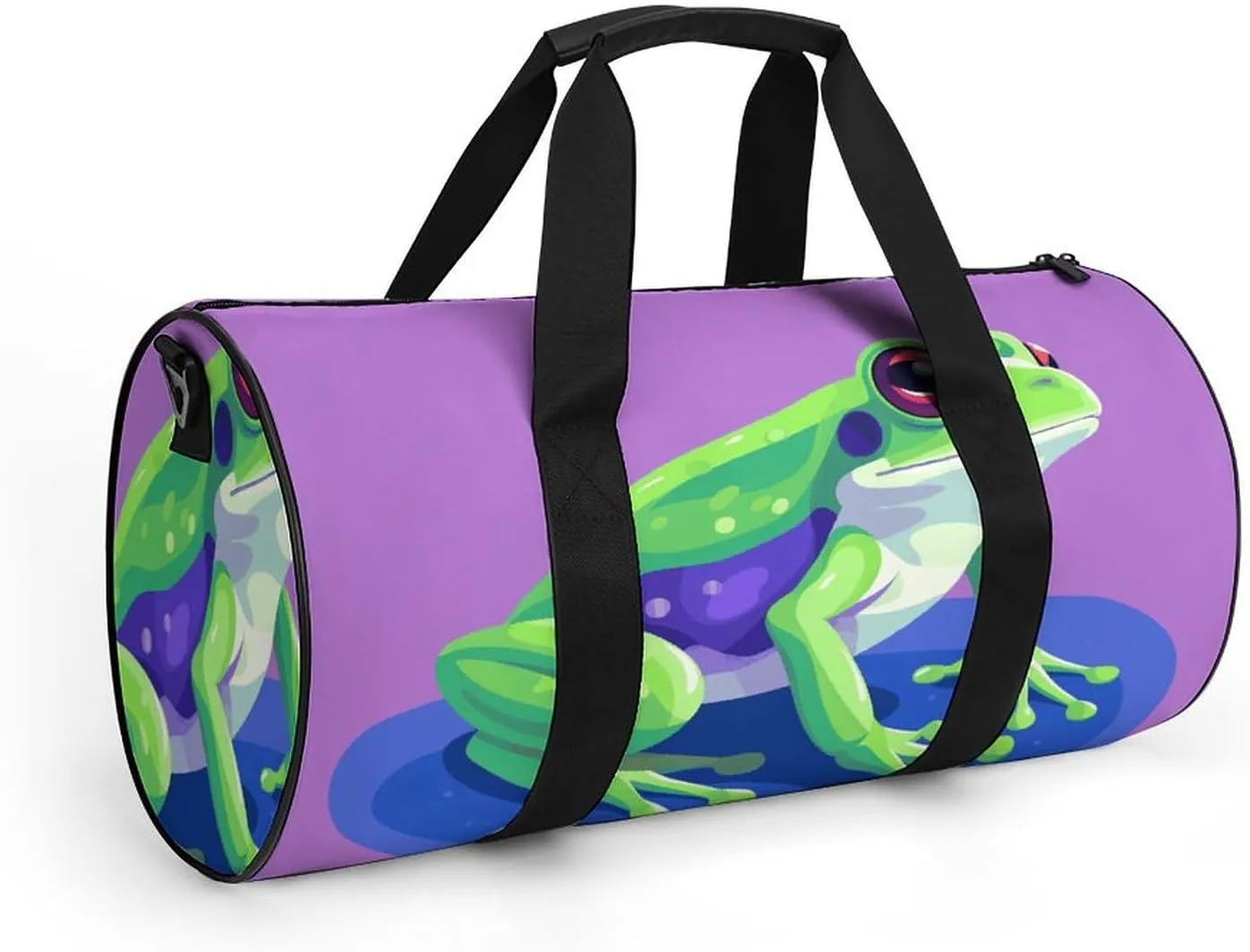 Gym Bags Small Color Block Frog Duffel Bag Overnight Bag with Shoe Compartment Carryon Bag for Men Women