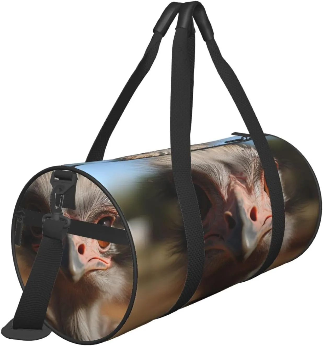 Gym Bags Small Cute Ostrich Duffel Bag Overnight Bag with Shoe Compartment Carryon Bag for Men Women