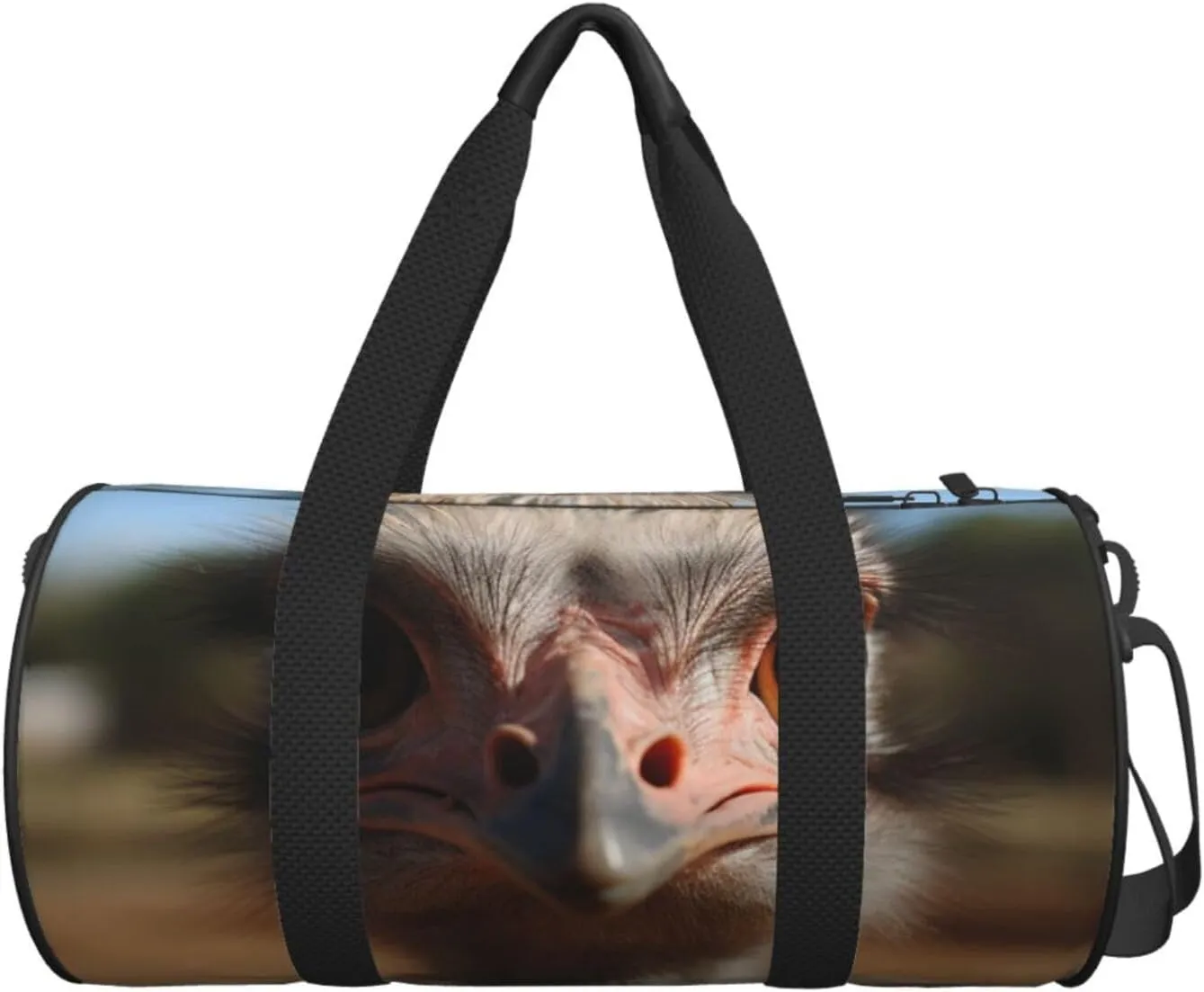 Gym Bags Small Cute Ostrich Duffel Bag Overnight Bag with Shoe Compartment Carryon Bag for Men Women