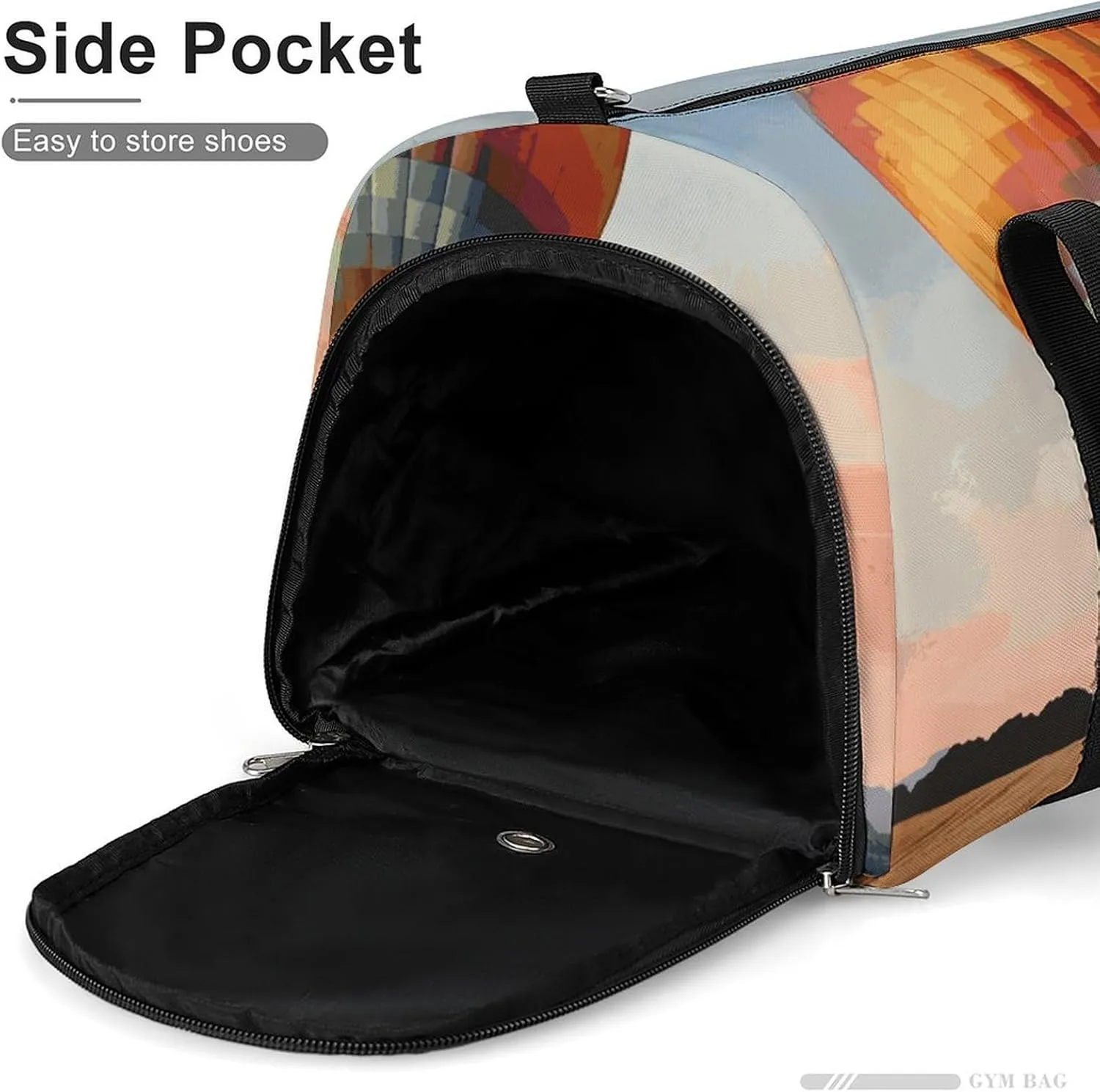Gym Bags Small Hot Air Balloon Duffel Bag Overnight Bag with Shoe Compartment Carryon Bag for Men Women