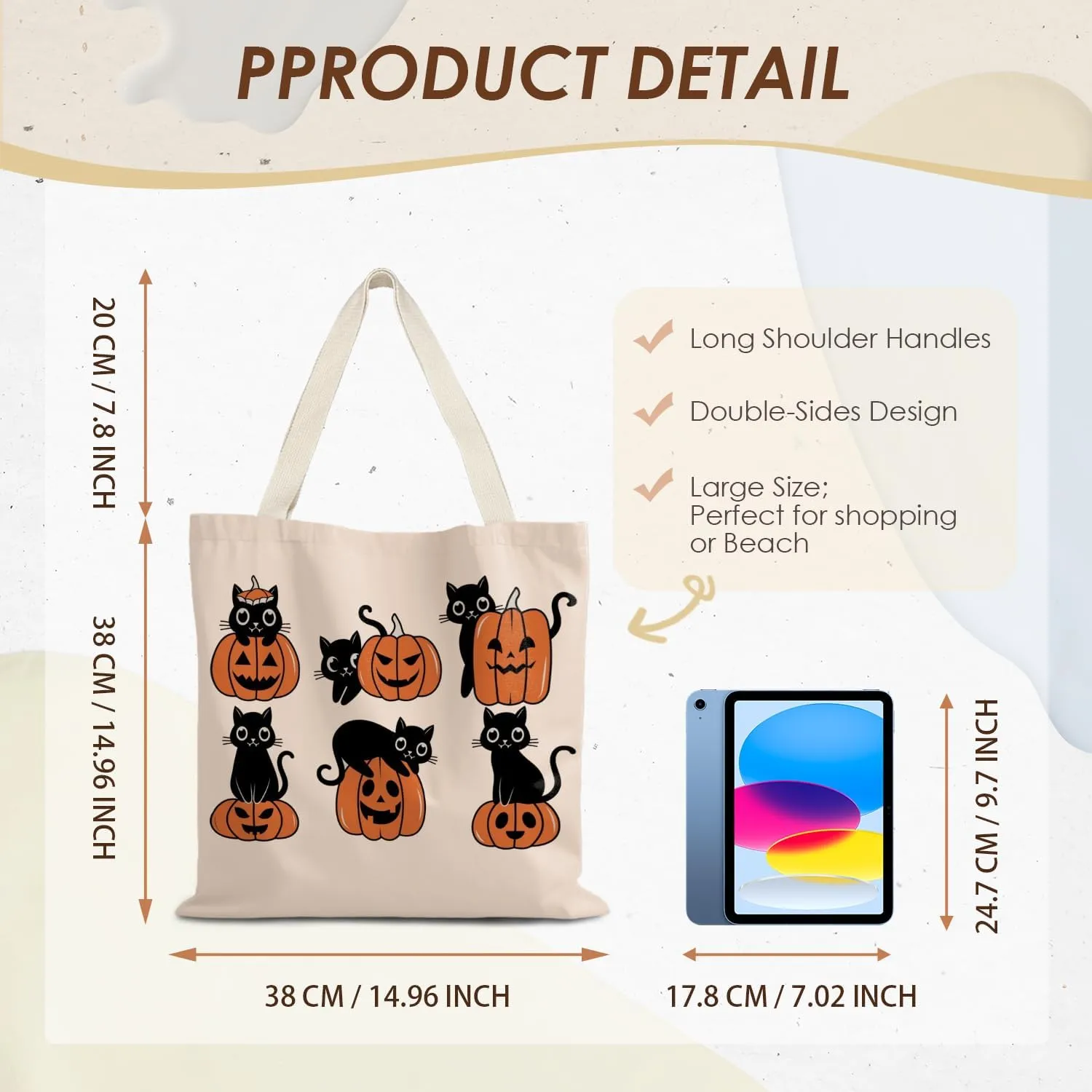 Halloween Tote Bag,Coquette Bow Fall Pumpkin Halloween Goth Tote Bags for Women,Reusable Grocery Bags