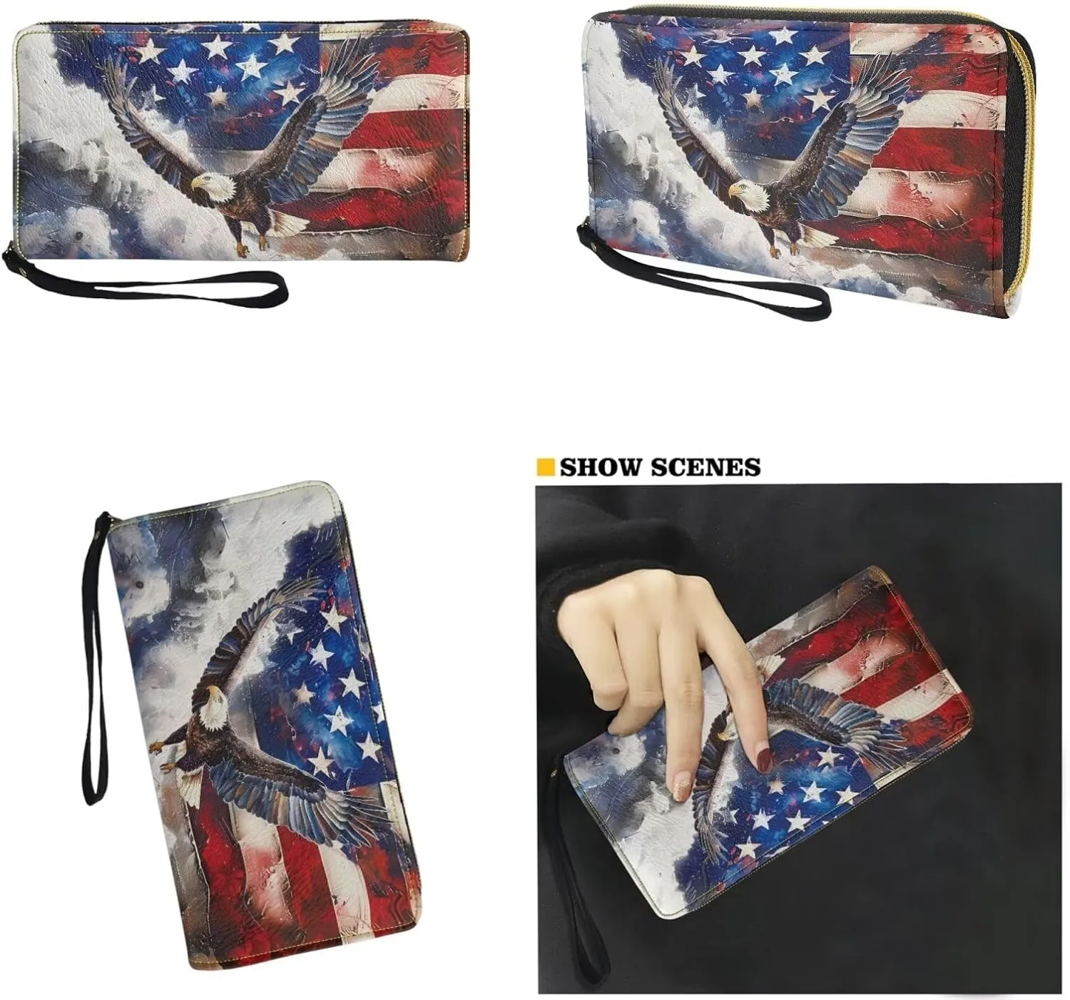 Handbags for Women Large Capacity Crossbody Totes with Wallet Clutch 2pcs Set