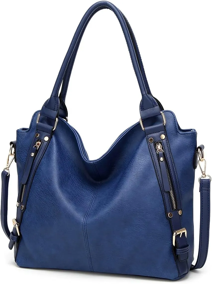 Handbags for Women Shoulder Tote Zipper Purse PU Leather Top-Handle Satchel Bags Ladies