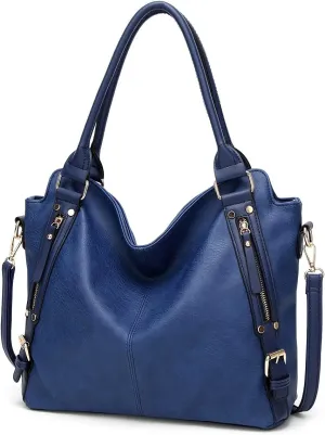 Handbags for Women Shoulder Tote Zipper Purse PU Leather Top-Handle Satchel Bags Ladies