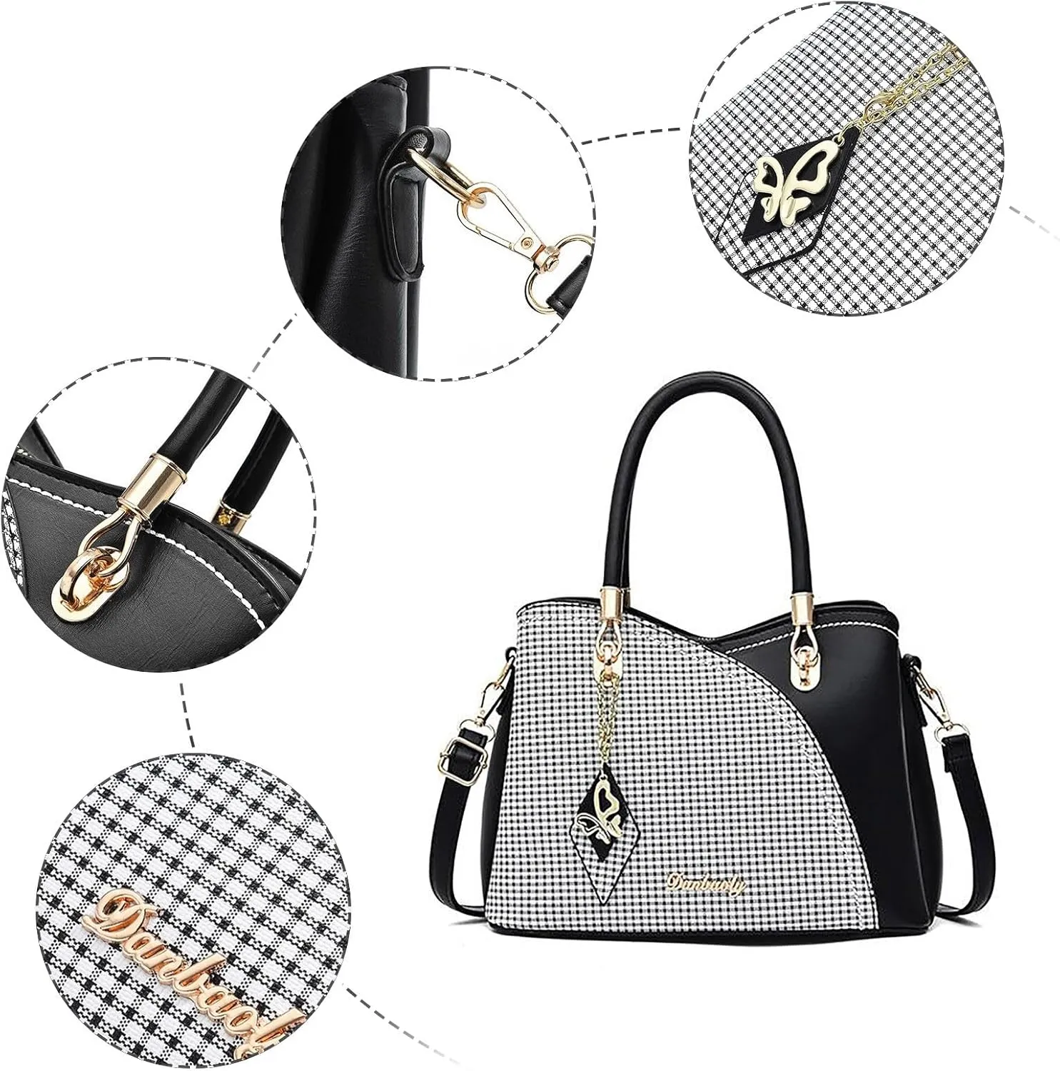 Handbags for Womens Top Handle Designer Shoulder Purse Satchel Bags Roomy Capacity Messenger Tote Bag