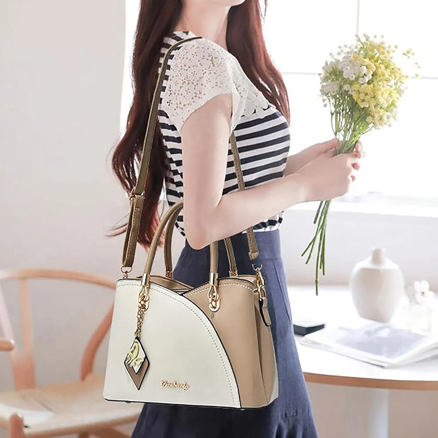 Handbags for Womens Top Handle Designer Shoulder Purse Satchel Bags Roomy Capacity Messenger Tote Bag