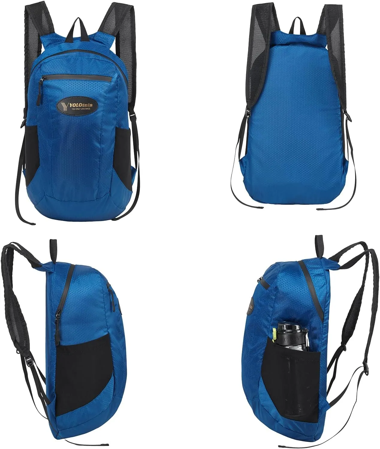 Hiking Daypacks for Women Waterproof Backpacks 15L Lightweight Packable Men Small Outdoor Sports Fan Multipurpose Travel Camping Bags Dark Blue