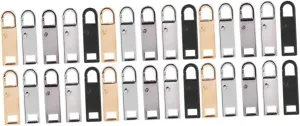 Homoyoyo 3sets 10pcs Detachable Zipper Pull Tab Mixed Colors Durable Repair Pull Tabs for Backpacks Suitcases Gym Bags and Sportswear Easy to Install Zipper Fixers 10pcs*3