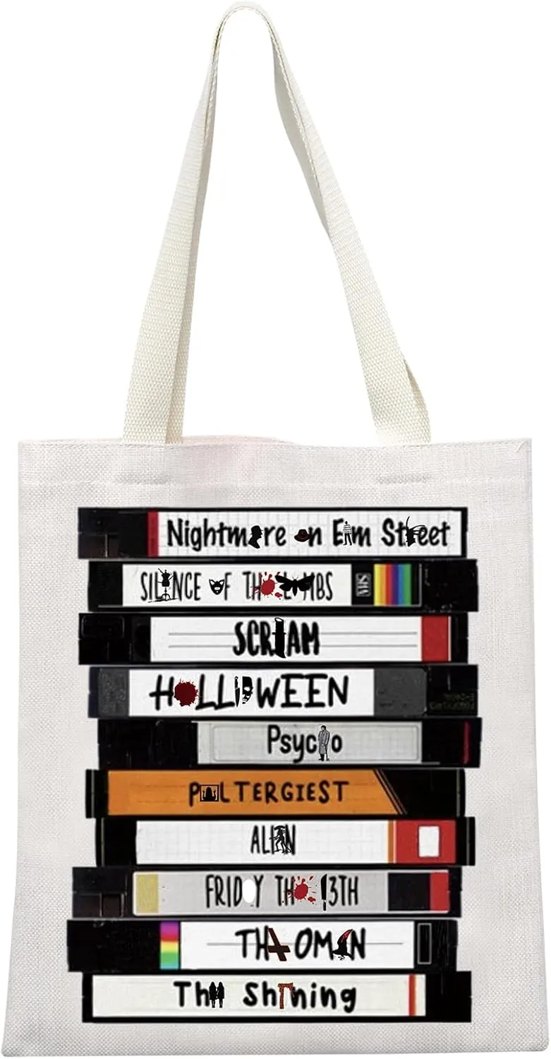 Horror TV Show Merchandise Tote Bag - Killer Inspired Movie Lover Scary Halloween Party Gift