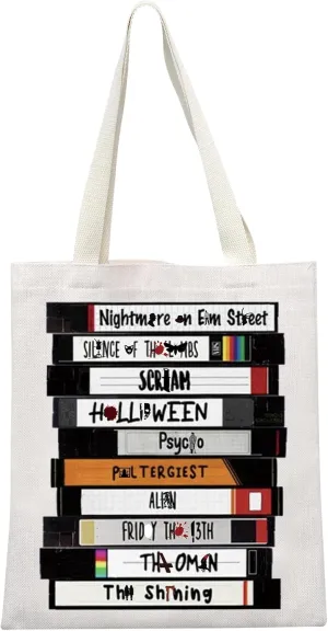 Horror TV Show Merchandise Tote Bag - Killer Inspired Movie Lover Scary Halloween Party Gift