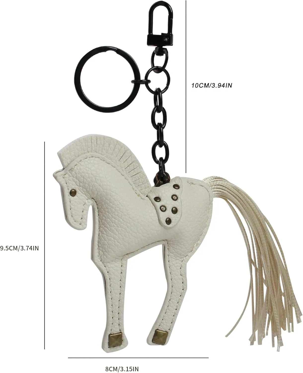 Horse Keychain, Hanging Charm Accessory for Purse, Bag and Backpacks Pony Key Chain for Women