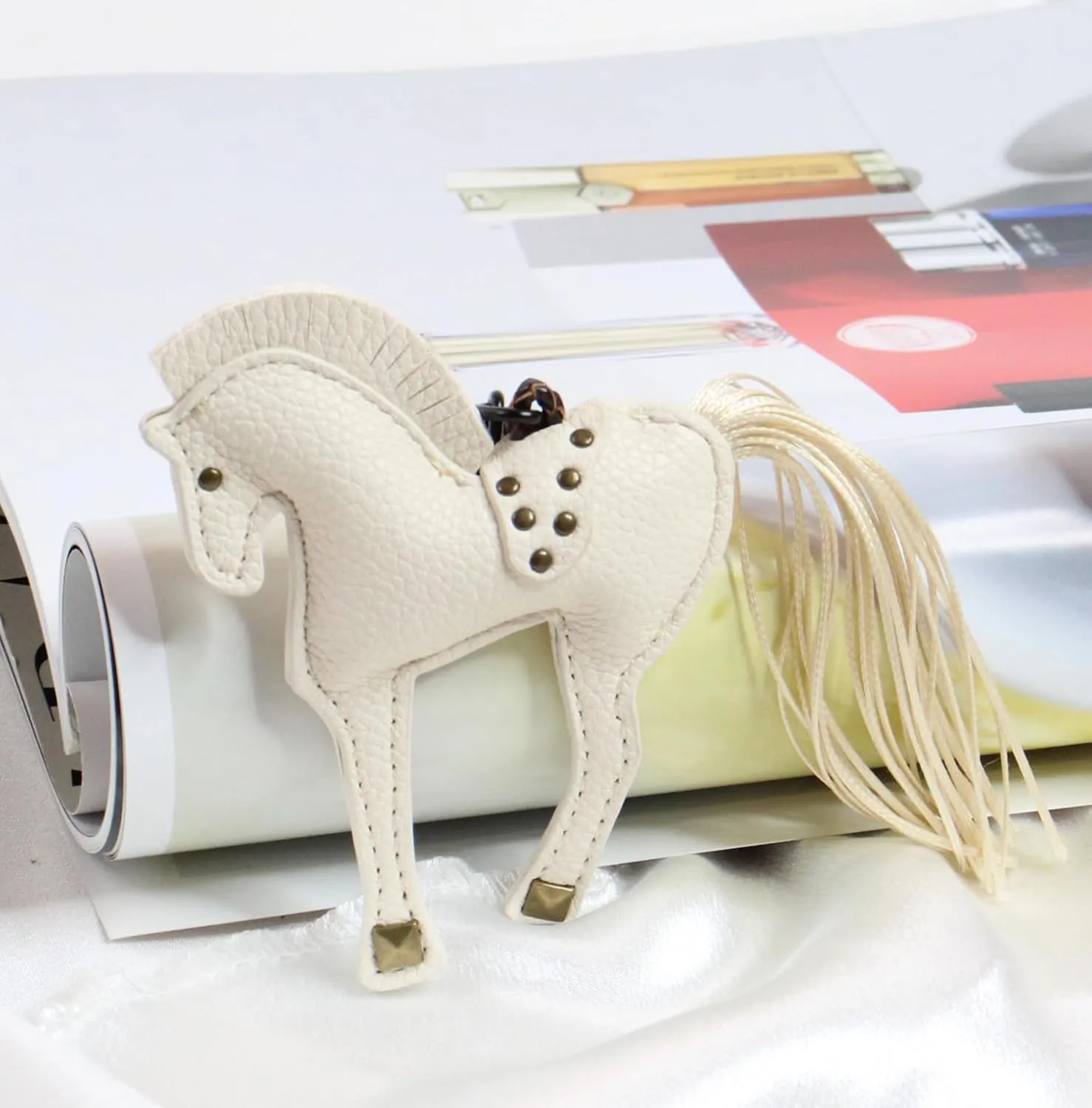 Horse Keychain, Hanging Charm Accessory for Purse, Bag and Backpacks Pony Key Chain for Women