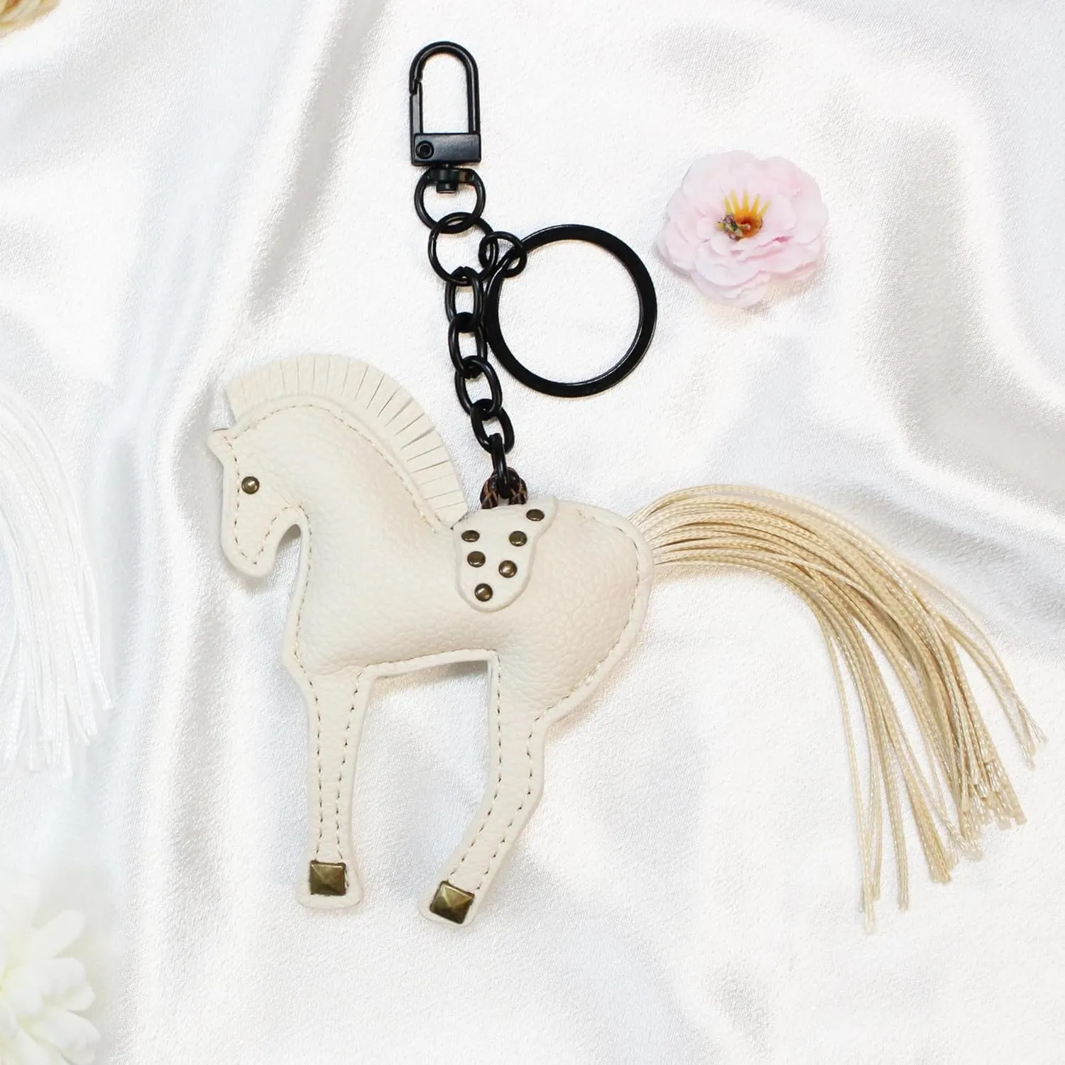 Horse Keychain, Hanging Charm Accessory for Purse, Bag and Backpacks Pony Key Chain for Women
