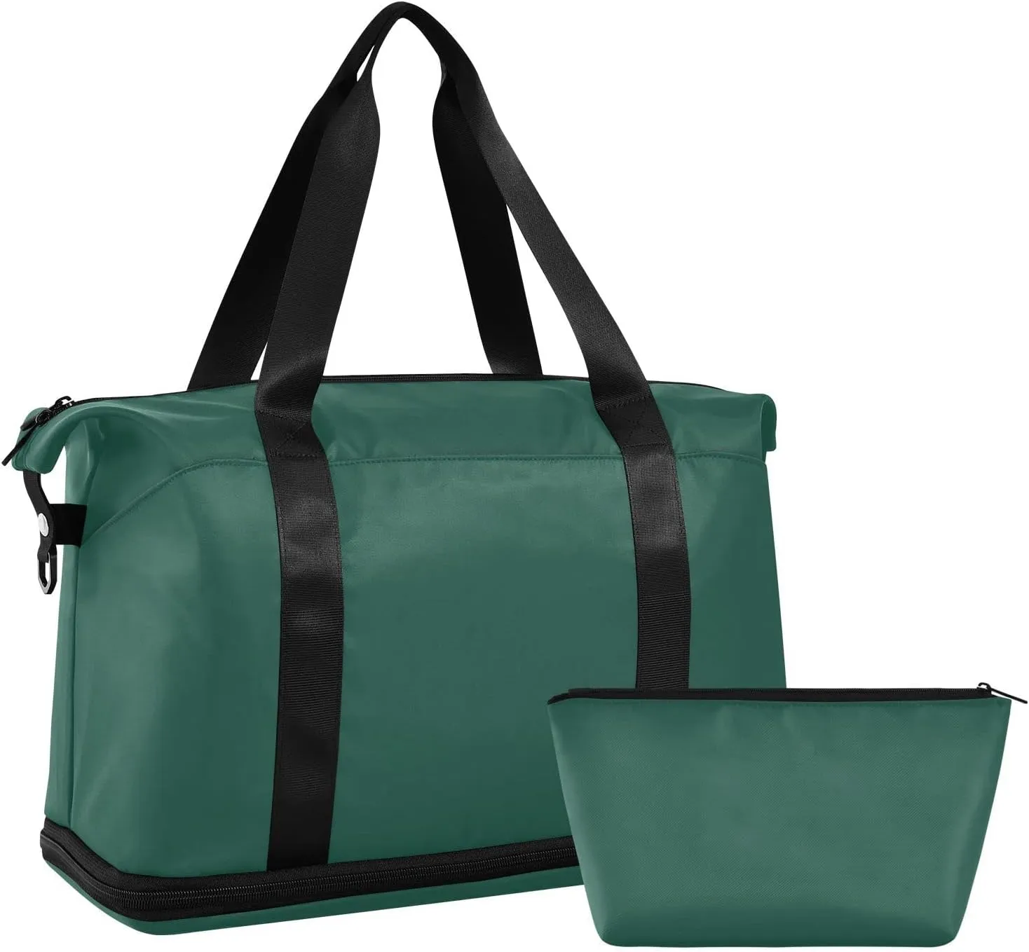 Hunter Green Gym Bag for Women Men Travel Duffel Bag with Shoe Compartment Carry On Weekender Overnight Bags for Airline Travel Under Seat