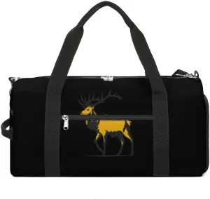 Hunting Deer Gym Bag for Women Men Lightweight Duffel Bag Travel Tote Bag Sports Bag with Shoulder Strap