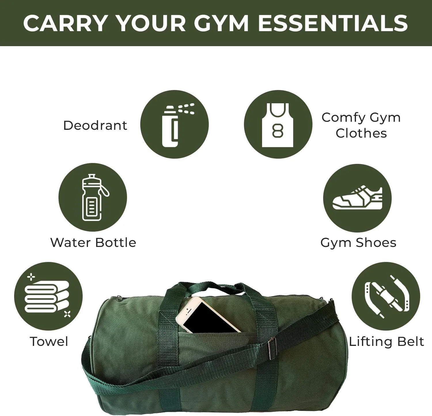 ImpecGear Round Duffel Team Sports Equipment Bags, Travel Gym Fitness Bag.