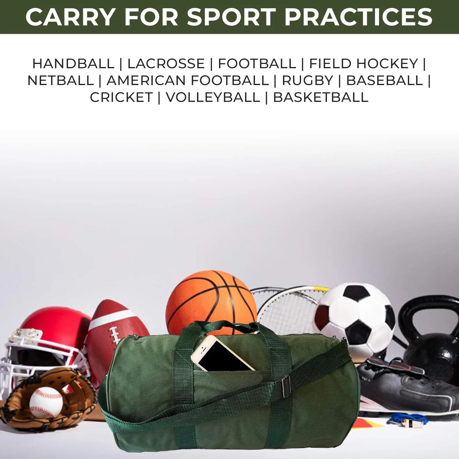 ImpecGear Round Duffel Team Sports Equipment Bags, Travel Gym Fitness Bag.