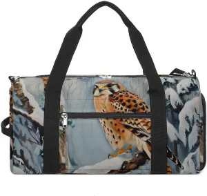 In Snowscape Kestrel Gym Bag for Women Men Lightweight Duffel Bag Travel Tote Bag Sports Bag with Shoulder Strap