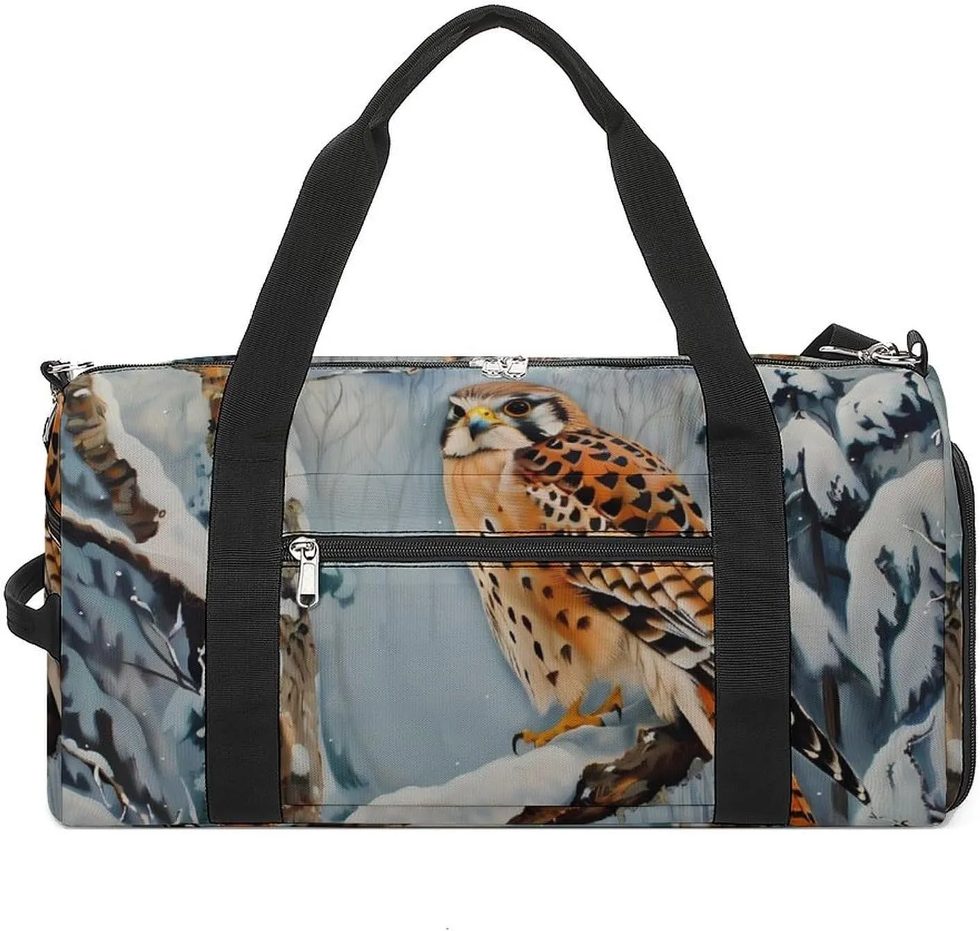 In Snowscape Kestrel Gym Bag for Women Men Lightweight Duffel Bag Travel Tote Bag Sports Bag with Shoulder Strap