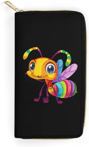 Insect Ant Wristlet Wallets for Men Women Leather Purse Clutch Cute Card Holder