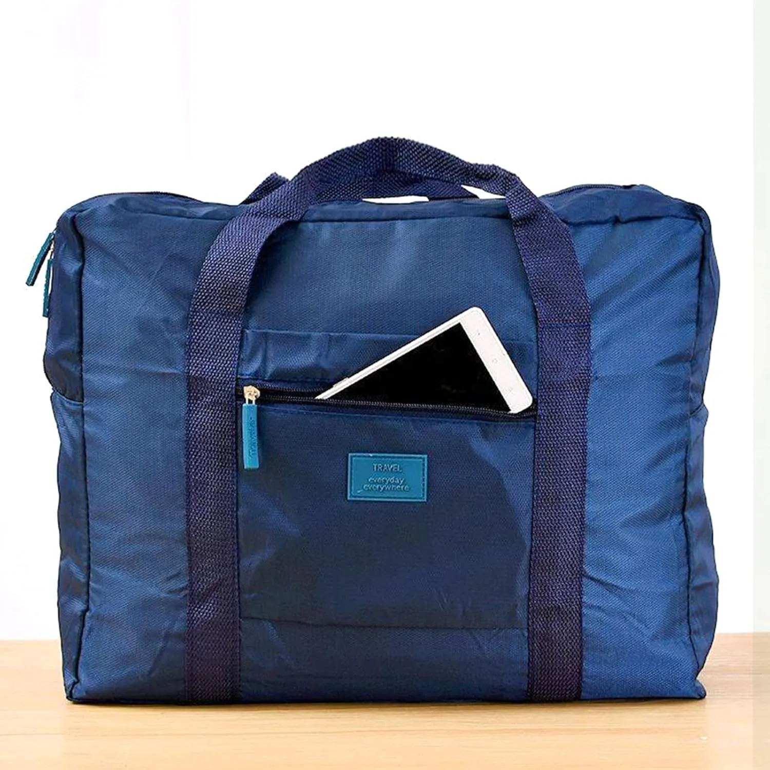 INVODA Travel Bag Lightweight Foldable Travel Duffel Bag Waterproof Sports Gym Bag Tote Carry On Luggage Bag Weekender Overnight Bag (Green Blue)