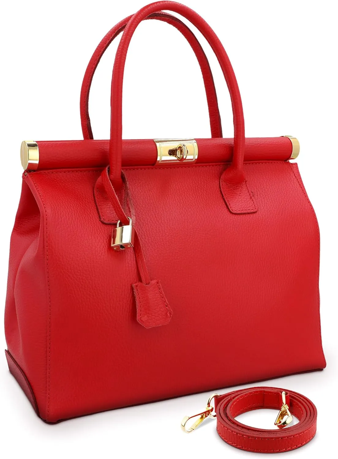 Italian Leather Handbags for Women - Spacious Interior, Durable Hardware, Crossbody Strap, Handmade