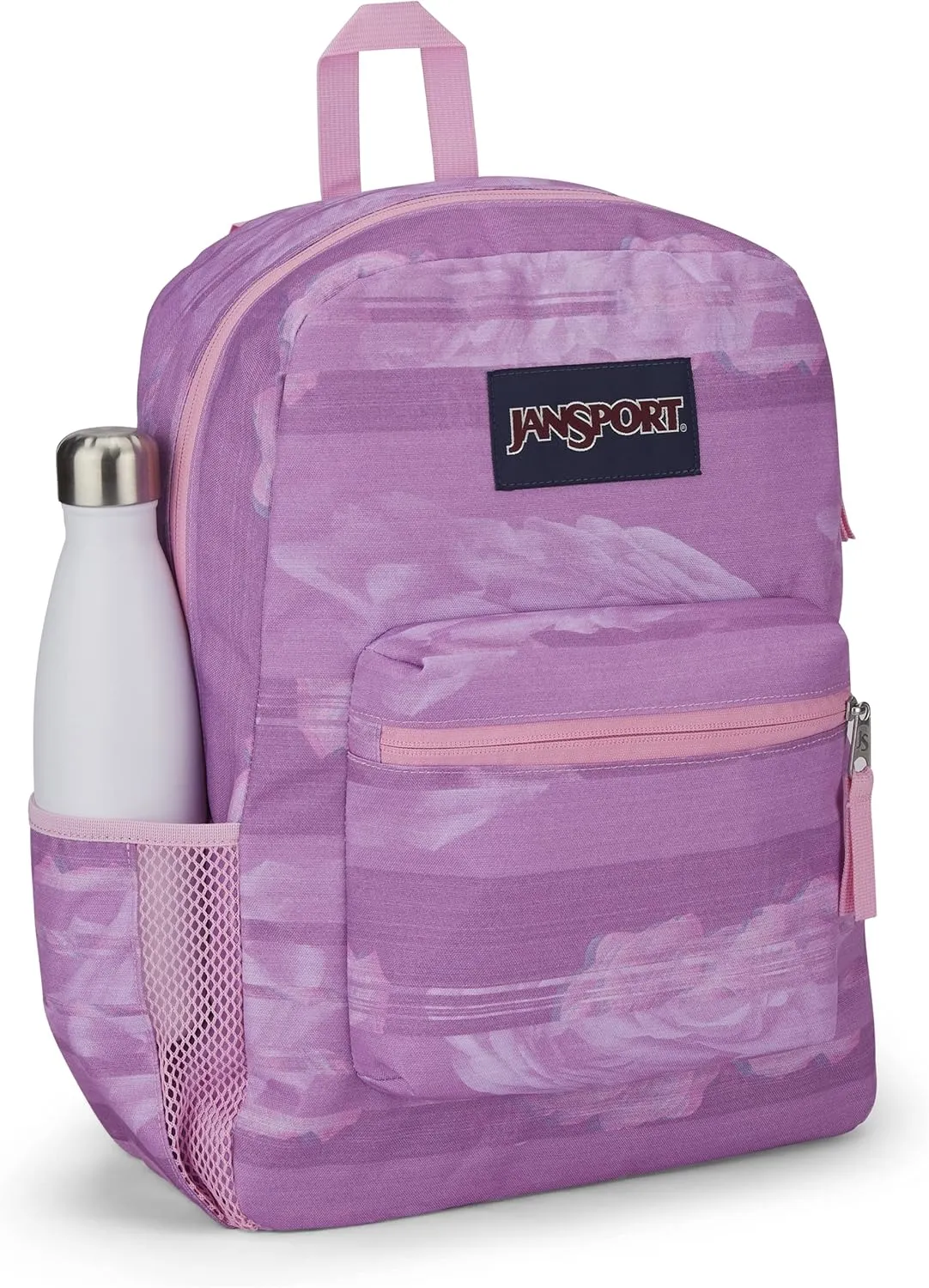 JanSport Cross Town Backpack 17" x 12.5" x 6" - Simple Bag for Everyone with 1 Main Compartment, Front Utility Pocket - Premium Class Accessories - Static Rose