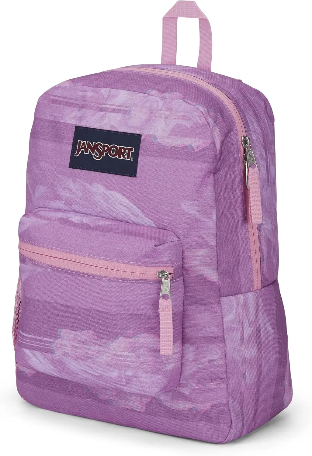 JanSport Cross Town Backpack 17" x 12.5" x 6" - Simple Bag for Everyone with 1 Main Compartment, Front Utility Pocket - Premium Class Accessories - Static Rose