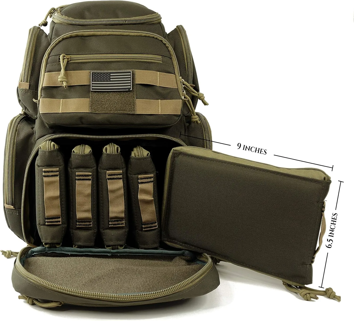 K-Cliffs Tactical Lockable Range Backpack with Free USA Patch