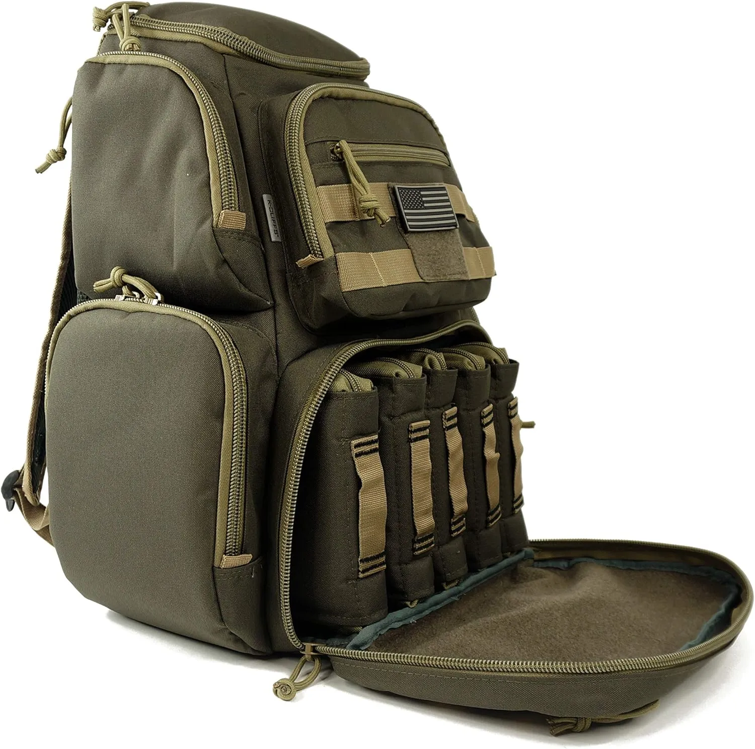 K-Cliffs Tactical Lockable Range Backpack with Free USA Patch