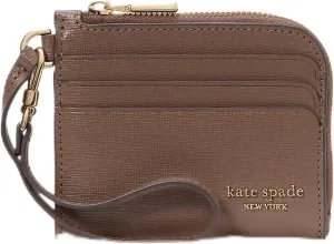 kate spade new york Devin Saffiano Leather Coin Card Case Wristlet, Incense