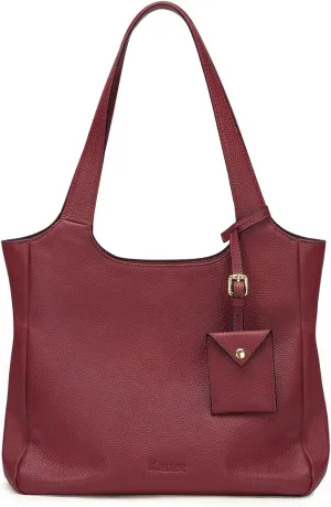 Kattee Soft Genuine Leather Shoulder Bag for Women Totes Hobo Purses and Handbags with Coin Pouch